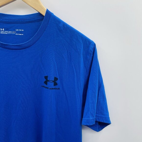 Under Armour Mens Size Large Loose Fit UA Left Chest Logo Short Sleeve Tee 659 - Picture 2 of 6